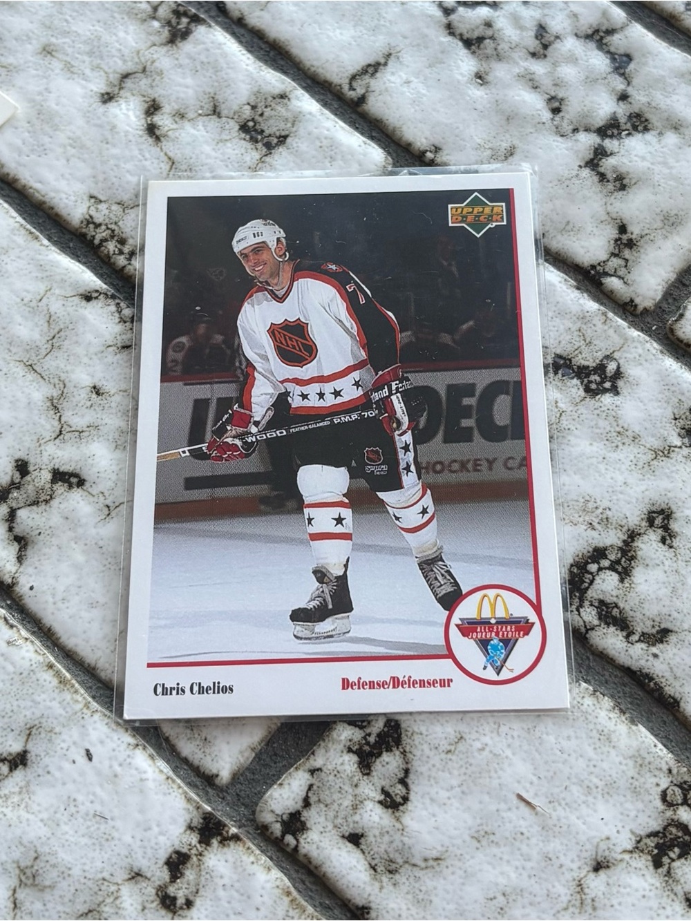 McDonald's White & Red Hockey Card Back Featuring Team Accent